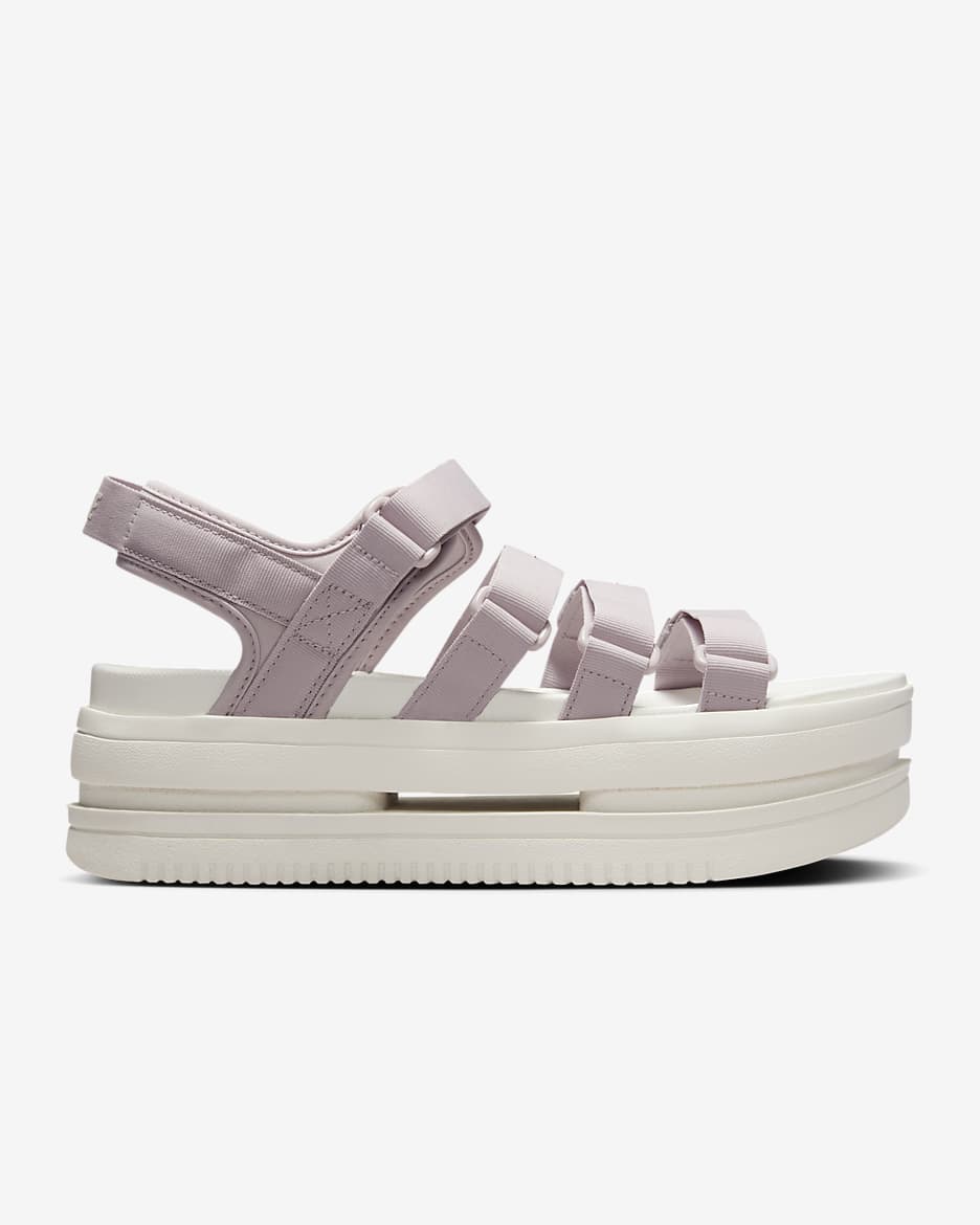 Nike Icon Classic Strapped Platform Sandals Slip On Off good White